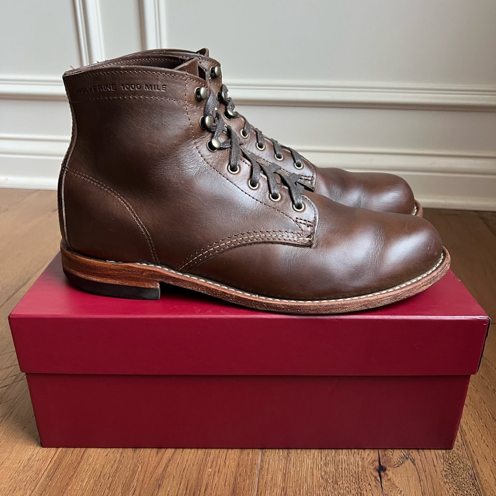 Wolverine 1000 Mile Brown Leather Lace-Up Men’s Boots